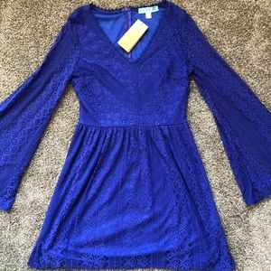 Francesca’s lace bell sleeve dress